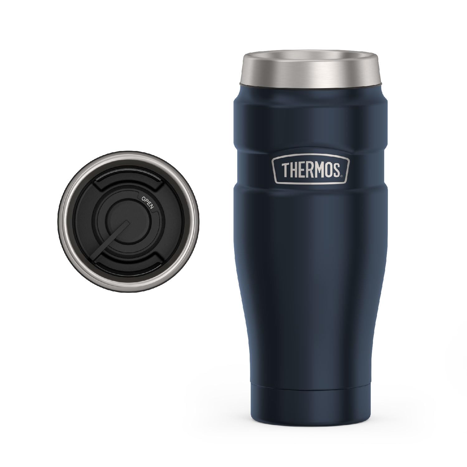 THERMOS Copo de viagem Stainless King 473 ml, azul fosco : Amazon
